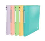 Classeur 4 anneaux plastifié Oxford school life A4 - Dos 2 cm couleurs pastel assorties