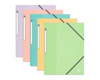 Chemise à élastique 3 rabats plastique Oxford School Life 24 x 32 cm couleurs pastel assorties
Mappe mit Gummizug, 3 Klappen, Kunststoff, Oxford School Life, 24 x 32 cm, diverse Pastellfarben