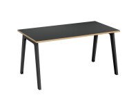 Straight desk Eden Arch Carbon oak light L 140 cm with cable management
