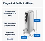 Radiateur bain d'huile 1500 W Dragon Delonghi