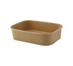 Bandeja ensaladera rectangular kraft laminado pp 17x12x4,5 cm capacidad de 500 ml - Caja de 200 unidades
