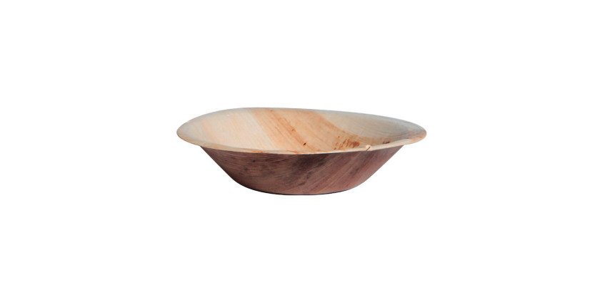 Mini cuenco de hoja de palmera 200ml 120 x 120 mm - Paquete de 100 unidades