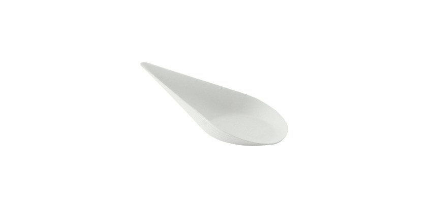 Mini plato de degustación de pulpa con forma de gota "BioNchic" 105x52mm Alt. 30mm - Paquete de 300 unidades
