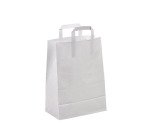 Bolsa catering blanca reciclada con asas 260 x 170 x 280 mm - Paquete de 250 unidades