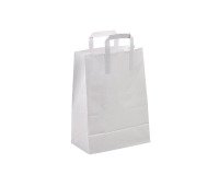 Bolsa catering blanca reciclada con asas 260 x 170 x 280 mm - Paquete de 250 unidades