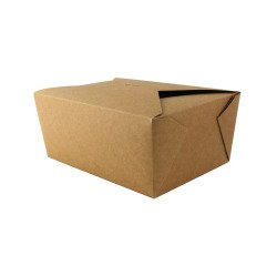 Caja kraft para almuerzo PE 225 x 166 mm Alt. 92mm 3000ml - Paquete 160 unidades