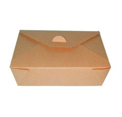 Caja kraft para almuerzo PE 216 x 160 mm Alt. 65mm 2000ml - Paquete 200 unidades