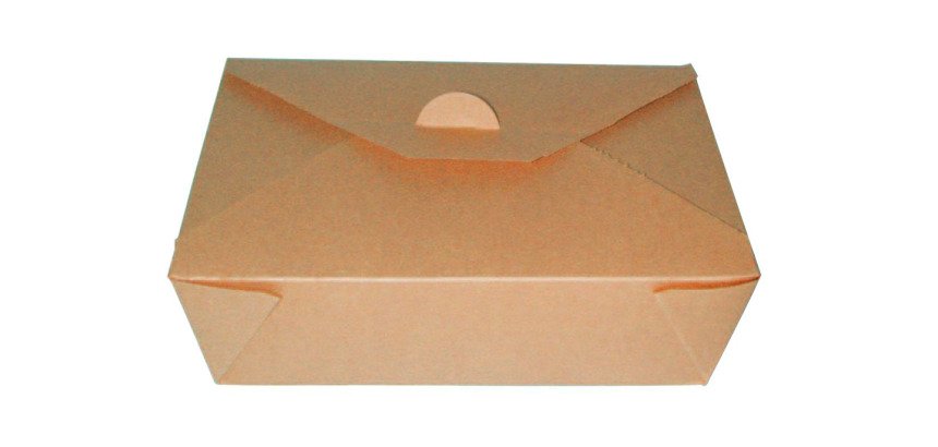 Caja kraft para almuerzo PE 216 x 160 mm Alt. 65mm 2000ml - Paquete 200 unidades