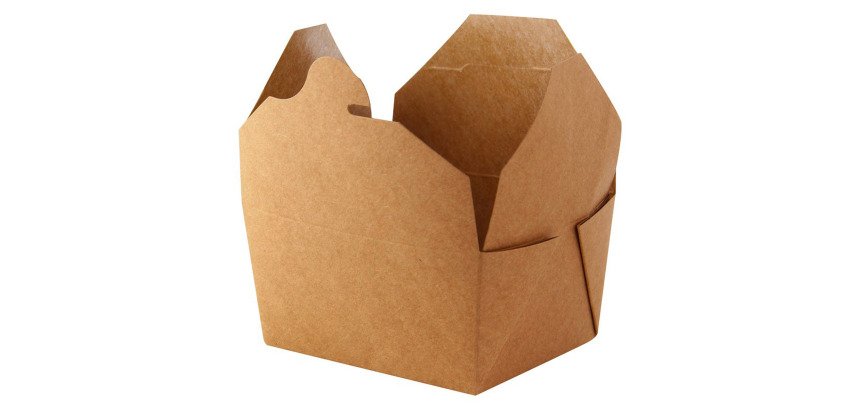 Caja kraft para almuerzo PE 217 x 160 mm Alt. 50mm 1450ml - Paquete 200 unidades