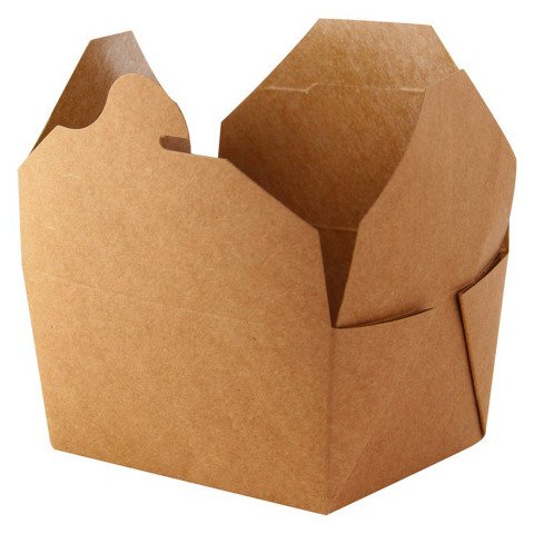 Caja kraft para almuerzo PE 217 x 160 mm Alt. 50mm 1450ml - Paquete 200 unidades