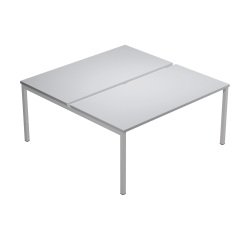 Bench doppio Team Work con game a ponte finitura grigio alluminio p 164 x h 74,5 cm