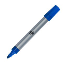Marcatore permanente Bruneau punta tonda colore blu in confezione da 8 + 2 in omaggio