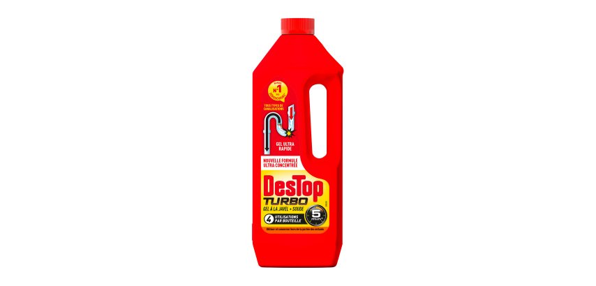 Déboucheur canalisation Destop Turbo gel Javel - Flacon de 1 L