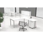 Tavolo riunione circolare diametro 120 cm con base centrale in metallo