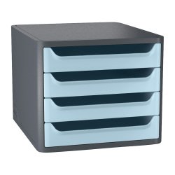 Module de classement Cep First 4 tiroirs bleu clair