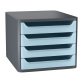 Module de classement Cep First 4 tiroirs bleu clair