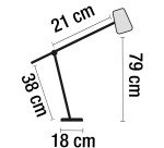 Lámpara de mesa Led Pratik Aluminor articulada - 6,5 W
