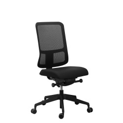 Chaise de bureau Sitizen maille avec appui-tête noir