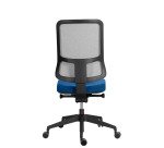 Ergonomische bureaustoel Sitizen, synchroonmechanisme met zitdiepteverstelling, vlamvertragende stof en mesh, grijze rugleuning, met of zonder armleuningen, zwarte poten