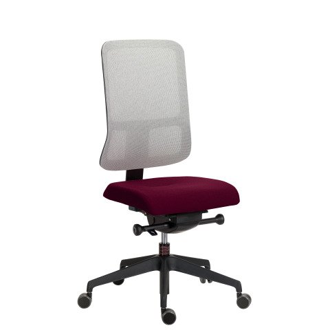 Silla de oficina Sitizen burdeos - mecanismo sincronizado con ajuste de la profundidad del asiento - malla y tela