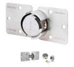 Pack haute sécurité moraillon et cadenas rond à clé - 73 mm