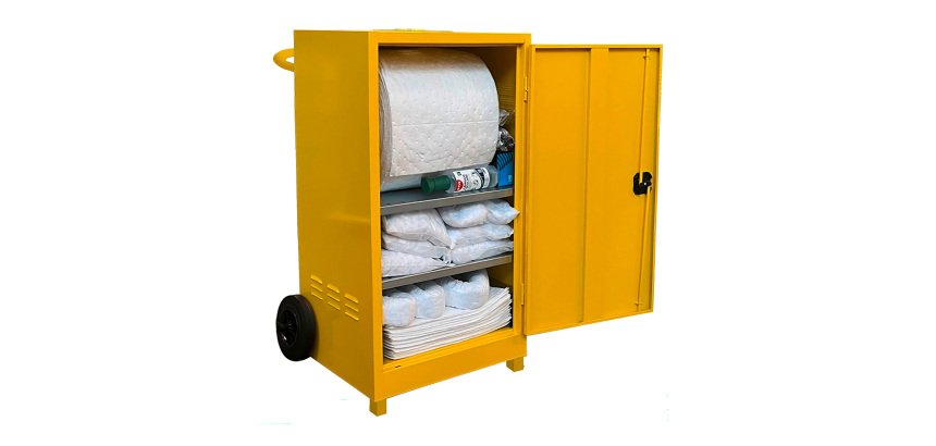 Kit armadio assorbimento oli e idrocarburi Carvel KIT04RO, 58 x 46 x 100 cm, 201 litri