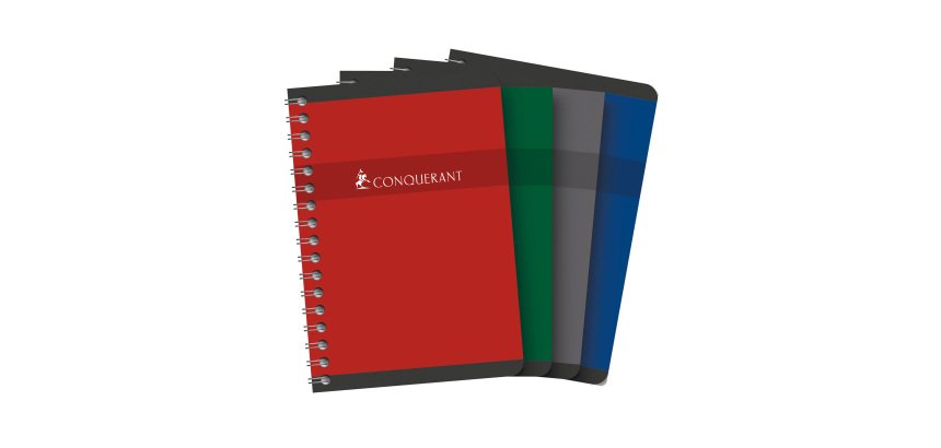 Carnet spirale Conquérant 10,5 x 14,8 cm 5 x 5 mm 100 pages