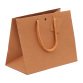 Sac boutique en kraft brun résistant Middle poignées cordelières 24 x 14 x 19,5 cm - 10 sacs