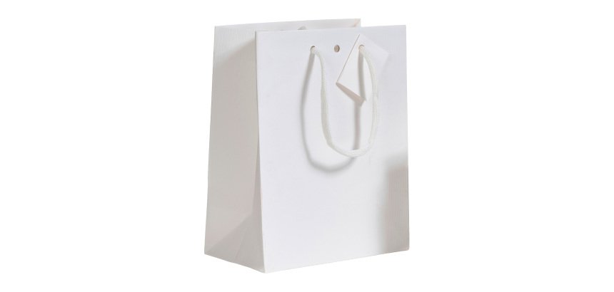 Sac boutique Luxe Natural poignées cordelières H 33 x L 25 x P 13 cm - Paquet de 10 sacs