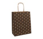 Sacs boutique kraft à motif poignées torsadées 18 x 8 x 22 cm - 50 sacs