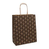 Sacs boutique kraft à motif poignées torsadées 18 x 8 x 22 cm - 50 sacs