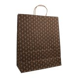 Sacs boutique kraft à motif poignées torsadées 35 x 14 x 41 cm - 50 sacs