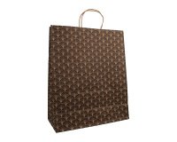 Boutique kraft bags with twisted handle pattern 35 x 14 x 41 cm - 50 bags