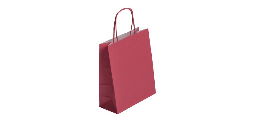 Sac magasin kraft poignées torsadées 22 x 18 x 8 cm - Paquet de 50