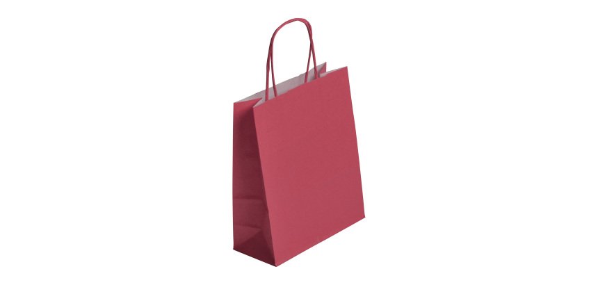 Bolsas tienda kraft asas retorcidas 22 x 18 x 8 cm - 50 bolsas
