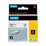 Ruban thermorétractables Dymo Rhino 6 mm 18051 blanc écriture noire