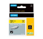 Ruban thermorétractables Dymo Rhino 9 mm 18054 jaune écriture noire