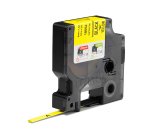 Ruban thermorétractables Dymo Rhino 6 mm 18052 jaune écriture noire