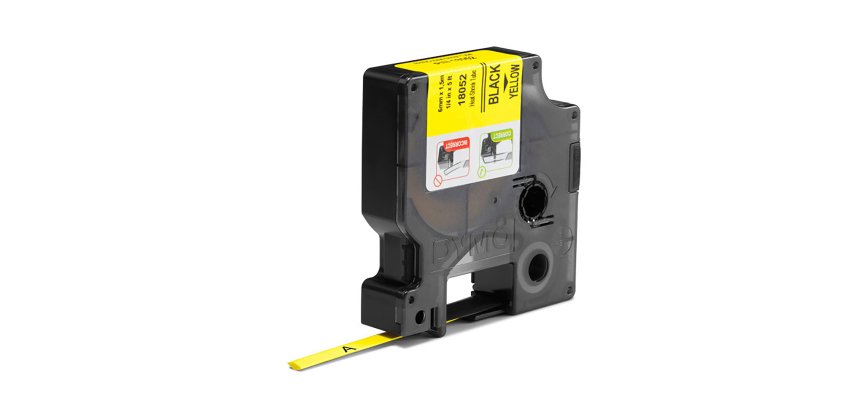 DYMO 18052 ruban d'étiquette Noir sur jaune