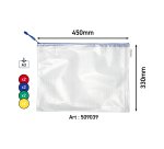 Pochettes de rangement à zip A3 Djois by Tarifold coloris vifs assortis