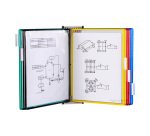 Protège-documents pivotant mural Djois by Tarifold PVC A4 10 pochettes - 20 vues couleurs assorties