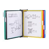 Protège-documents pivotant mural Djois by Tarifold PVC A4 10 pochettes - 20 vues couleurs assorties