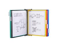 Beschermhoes draaibaar wandmodel Djois by Tarifold PVC A4 met 10 hoezen - 20 zichten assortiment kleuren