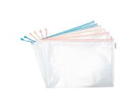 Pochettes de rangement à zip A3 Djois by Tarifold coloris pastels assortis