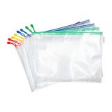 Pochettes de rangement à zip A3 Djois by Tarifold couleurs vives assorties