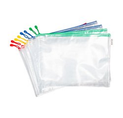 Pochettes de rangement à zip A3 Djois by Tarifold couleurs vives assorties