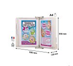 Protège-documents pivotant mural antimicrobien Djois by Tarifold pour format A4 10 pochettes - 20 vues blanc