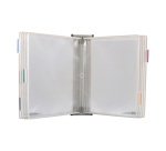 Protège-documents pivotant mural antimicrobien Djois by Tarifold pour format A4 10 pochettes - 20 vues blanc