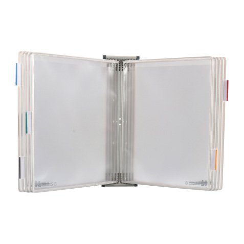 <div>Antimicrobial wall-mounted rotating document holder Djois by Tarifold for A4 format 10 pockets - 20 views white</div>