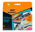 Marqueur peinture Bic Intensity coloris vifs - Pochette de 8